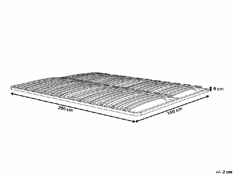 Podnica od lamela 200 x 160 cm Cornelius (crna)