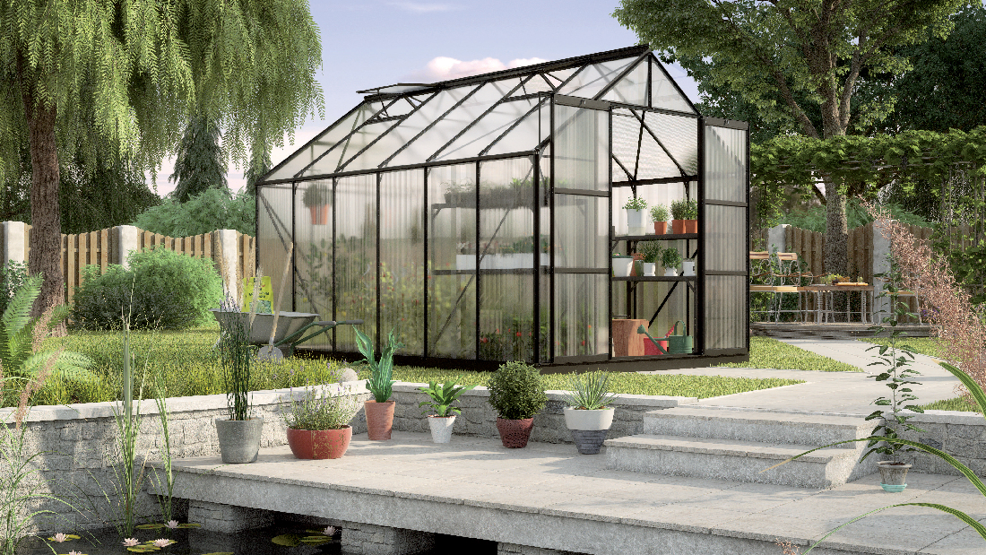 Stil clasic Greenhouse Jupiter 9900 (policarbonat + negru)