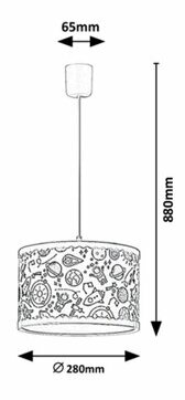 Függesztett lámpa Hanka 3080 (sokszínű)