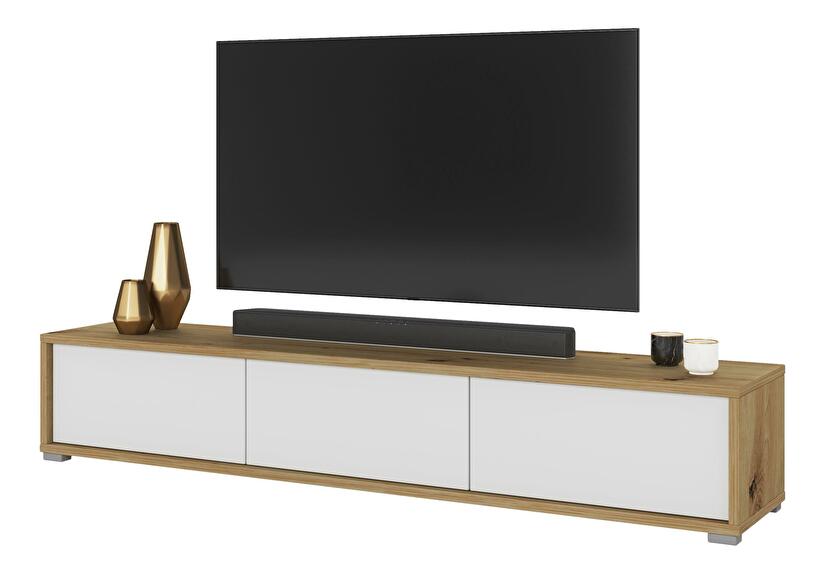 TV stolík Fiora 38 (dub artisan + biela)