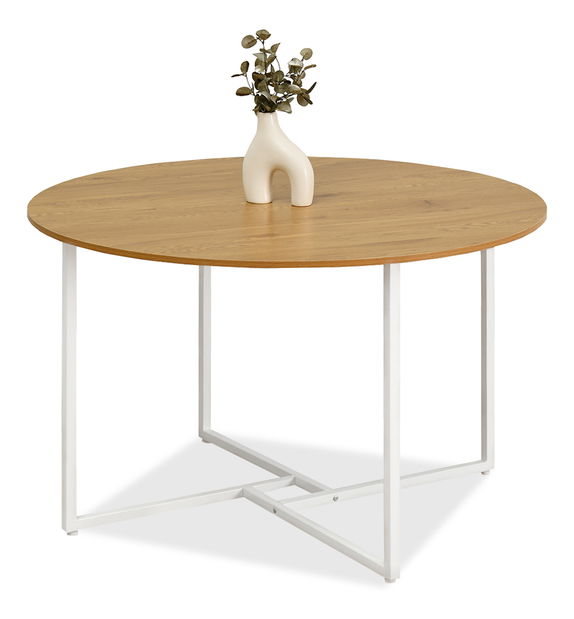 Jedálenský stôl Bird (dub + biela)