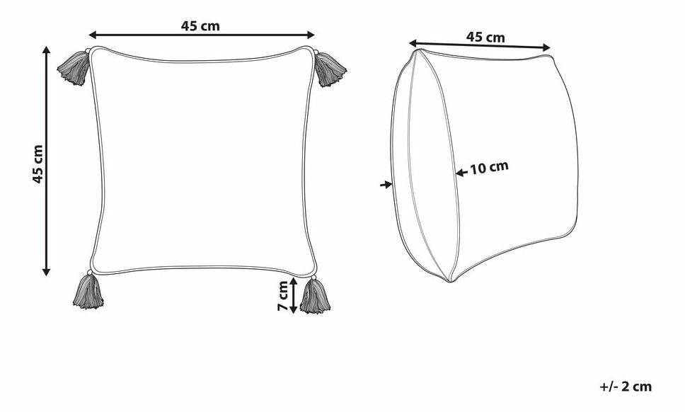 Set 2 buc perne decorative 45 x 45 cm Masu (maro)