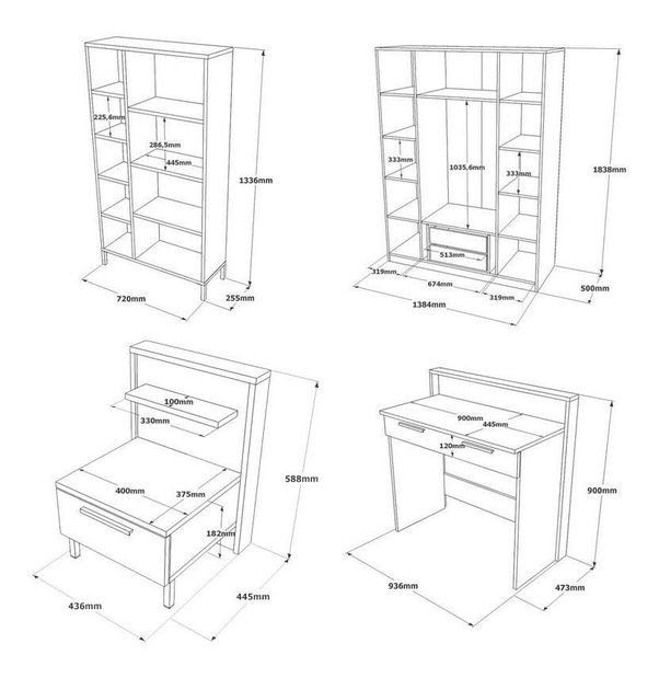 Cameră de studenți Penami 5 (argintiu) 
