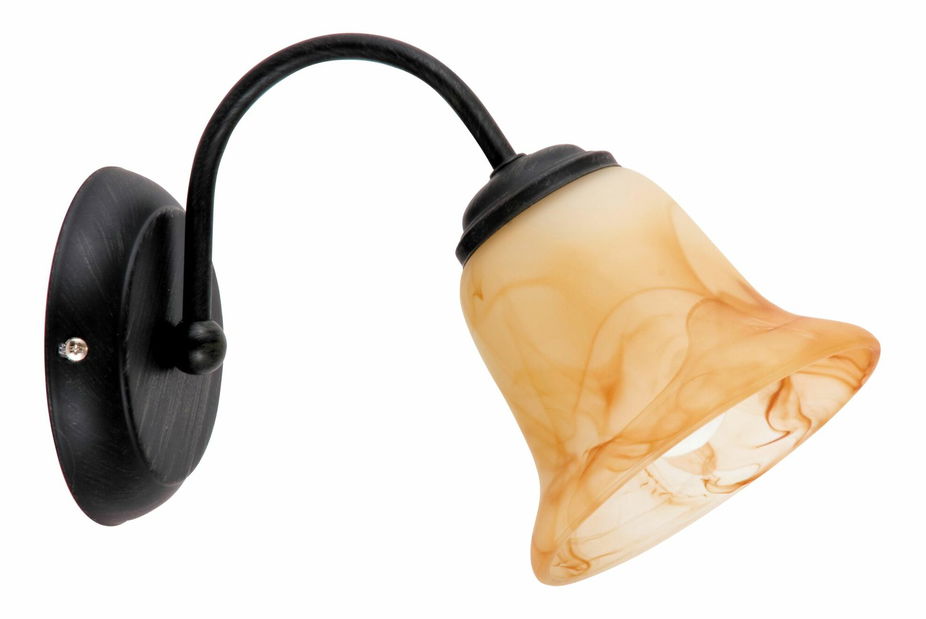 Nástenné svietidlo Colette 7366 (antická hnedá + hnedé ryžové kamenné sklo)