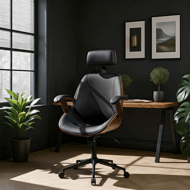 Kancelárske kreslo Fronterizos (orech + čierna) 