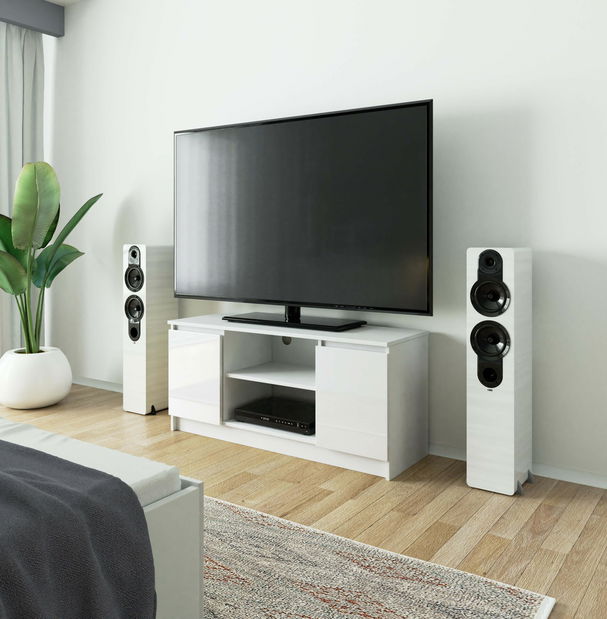 Masă TV Darian (Alb ultra lucios)