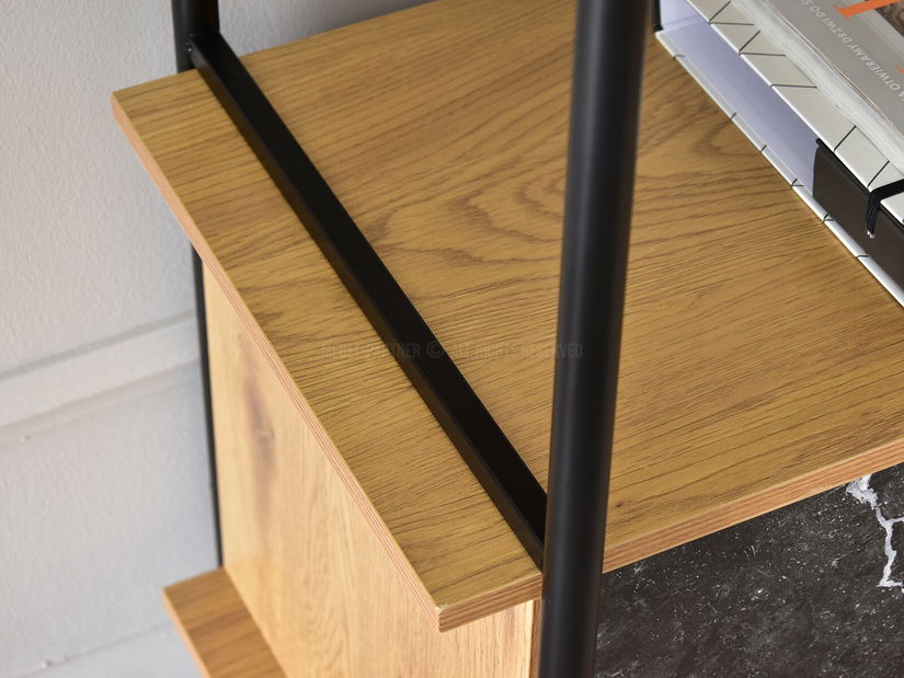 Raft Almasa A2 (marmură neagră + negru)