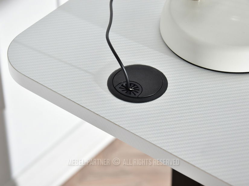 PC stolík Wilhelm (biela + čierna)