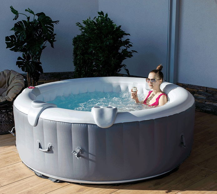 Jacuzii gonflabil typ 2 Kerben (gri + Alb) (pentru 4 până la 6 persoane) *vânzare stoc