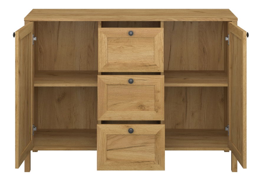 Komoda Keira 2D3S (hrast craft zlatni)