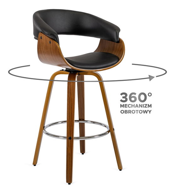 Bárszék Jerrey (fekete + dió) 