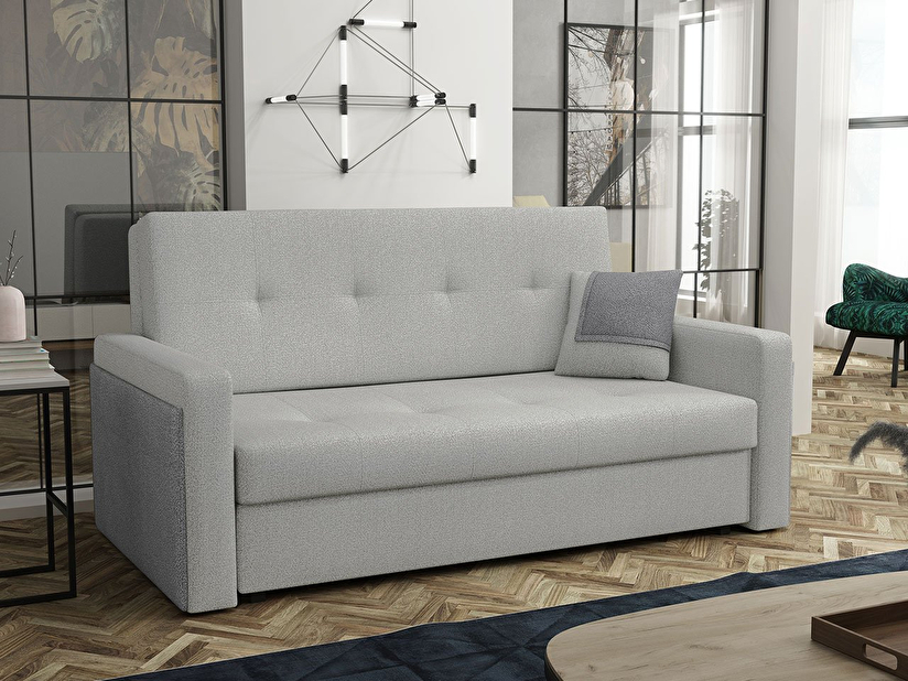 Sofa na razvlačenje Clovea Mel III (crna + zebra) (s prostorom za odlaganje)