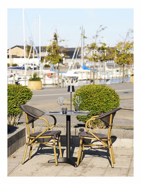 Záhradná stolička Celmira (tmavohnedá)