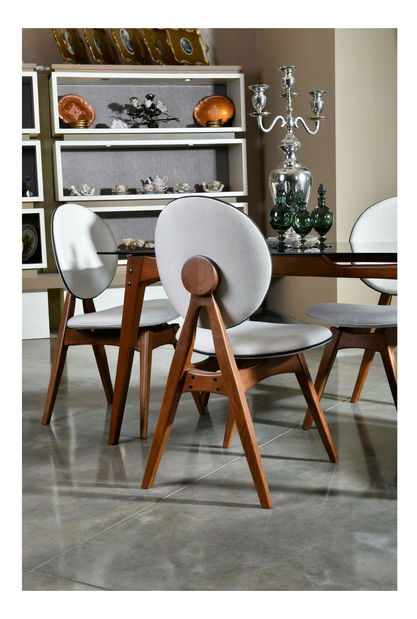 Set blagovaonskih stolica (2 kom.) Toukuta (orah + krem)