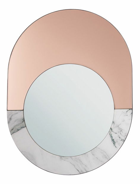 Nástenné zrkadlo Rionisio (biela) 