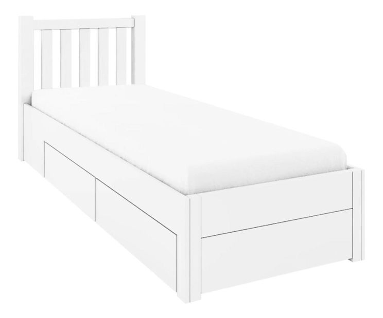 Jednolôžková posteľ 90 cm Luciusa (biela) 