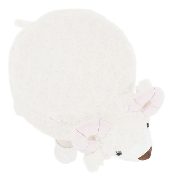 Taburet v tvare ovečky Banzai (biela + ružová + prírodná)