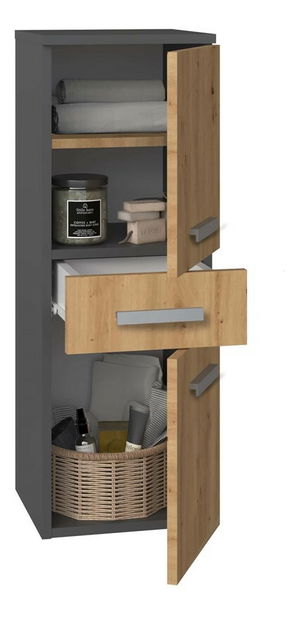 Kúpeľňová skrinka Neltossa 16 (antracit + dub artisan)