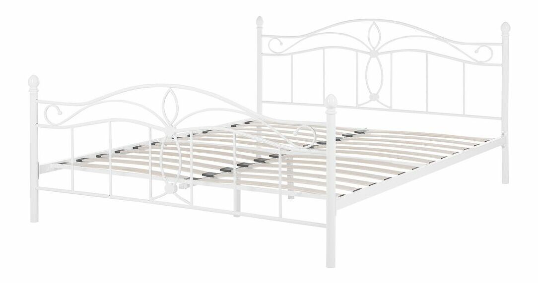 Bračni krevet 160 cm ANTALIA (s podnicom) (bijela)