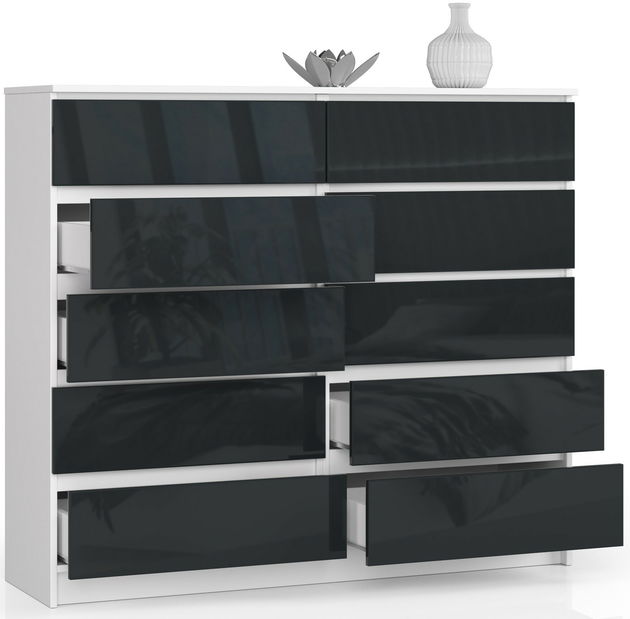 Komoda Keanu V (grafit lesk)