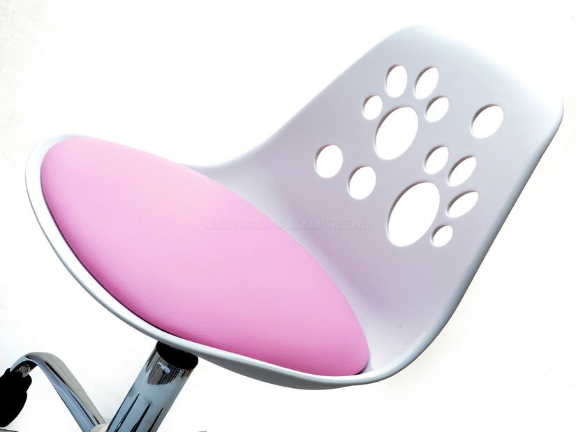 Detská stolička Footy (ružová + chrómová)