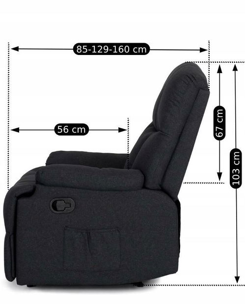 Podesiva fotelja Repraducida (crna) 