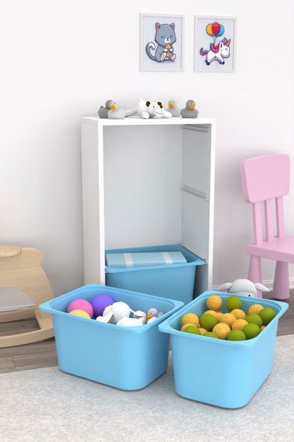 Organizator za igračke Dremonka 2 (bijela + plava)