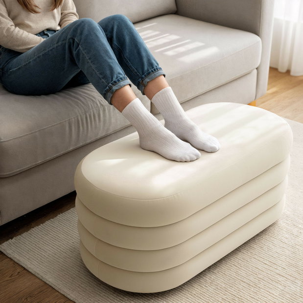 Taburete Pufikko (crem)