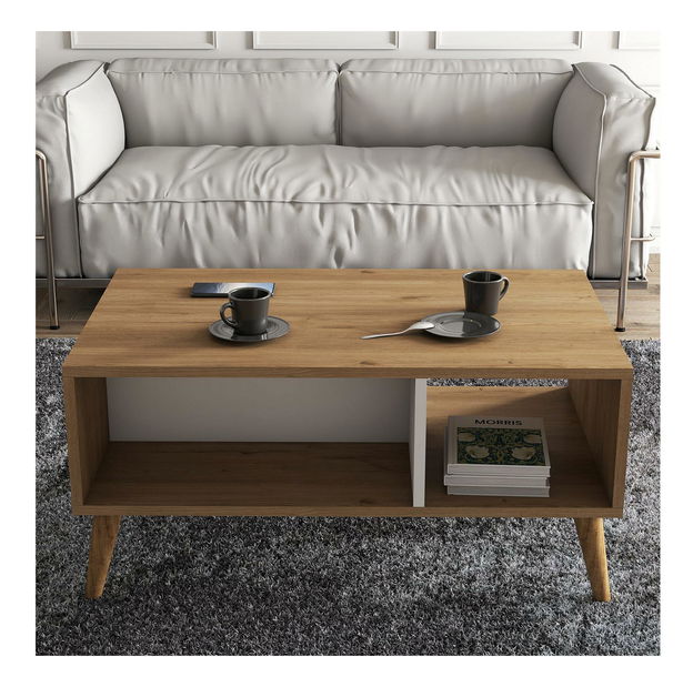 Stolić za kavu Essex (hrast + bijela)