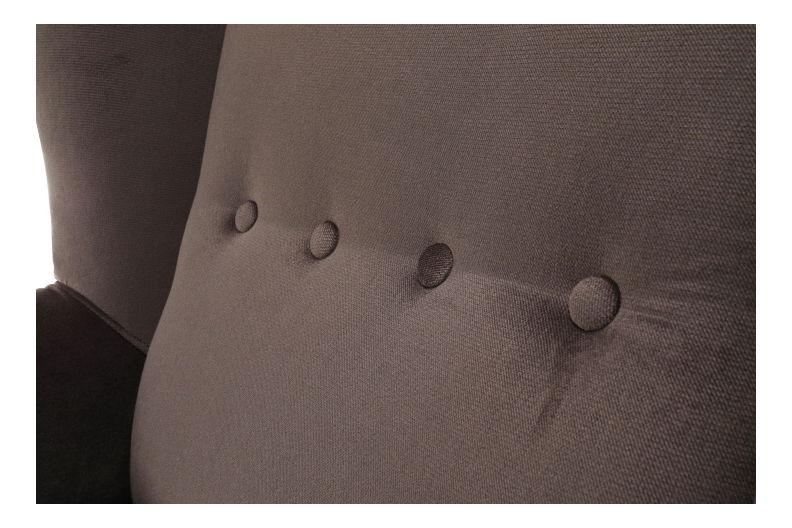 Kreslo ušiak Royse Paros 04 (sivohnedá taupe + buk)