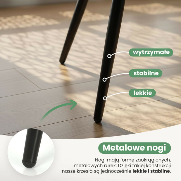 Set blagovaonskih stolica (2 kom.) Luksemburg (siva + crna)