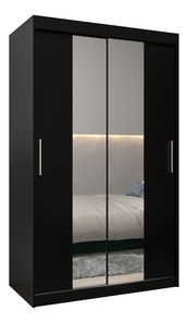 Ormar za garderobu 120 cm Toki 1 (crna mat + crna mat)