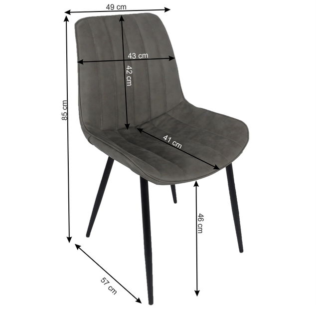 Set 2 ks. jedálenských stoličiek Hraza (svetlosivá) *výpredaj