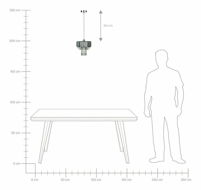 Candelabru/ Lustră Adora (gri)