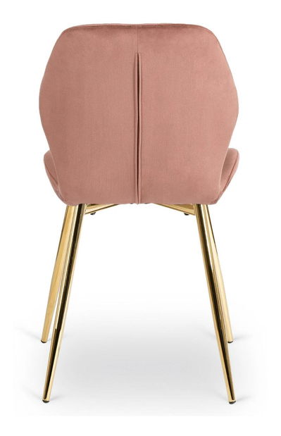 Set mobilier sufragerie Tengo (auriu + roz) (pentru 4 persoane)