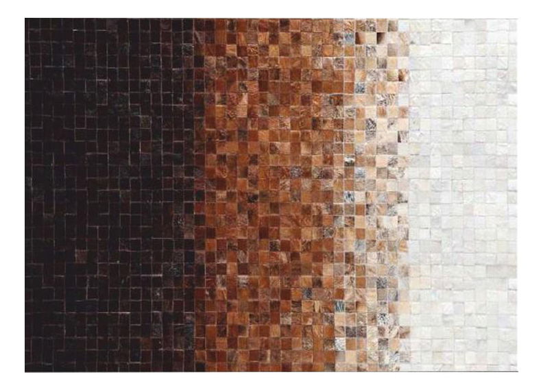 Bőr szőnyeg 200x300 cm TYP 07 (marhabőr + patchwork minta)