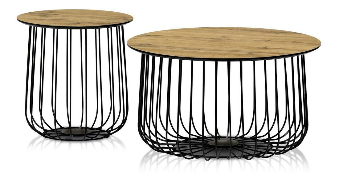 Set 2 konferenčných stolíkov Adelantarla (dub divoký)