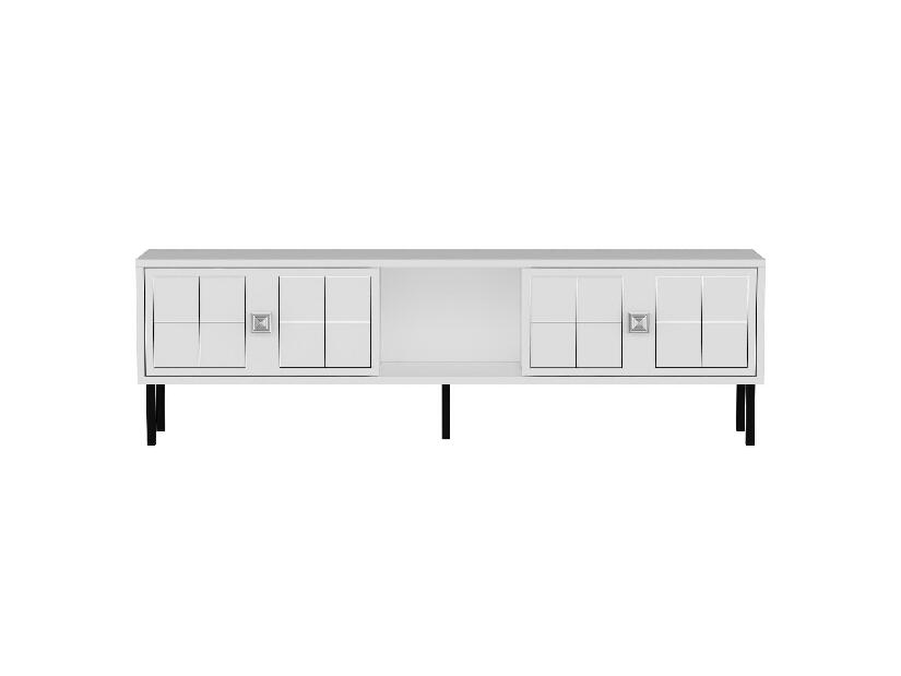 TV asztal/szekrény Dopadu (fehér + ezüst) 