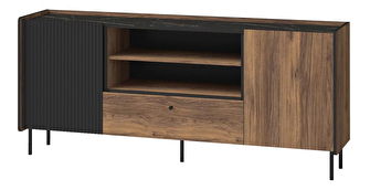 Masă TV Phelan P16 (Nuc warmia + Negru)