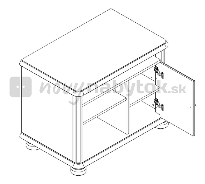 TV stolík/skrinka BRW Natalia RTV 100