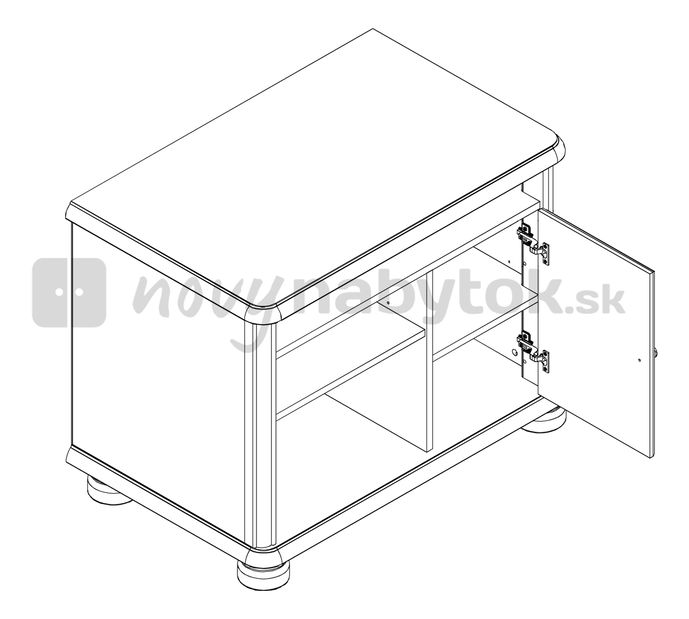 TV stolík/skrinka BRW Natalia RTV 100