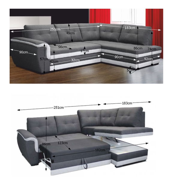 Rohová sedačka Ruba (P)