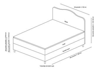 Boxspring 140 cm Asir Vassie (antracit)