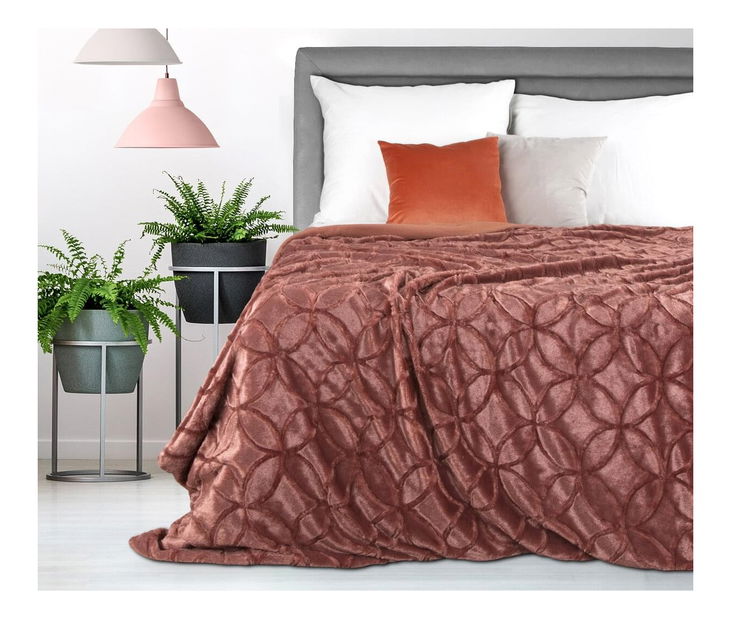 Prehoz na posteľ 240x220 cm HAYDI (marsala)