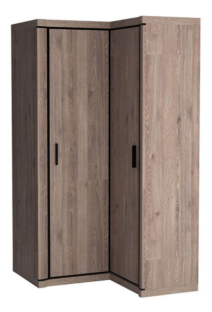 Rohová šatníková skriňa Douglas 21 (dub truflový)