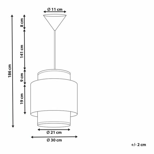 Függesztett lámpa Beritt (fekete)