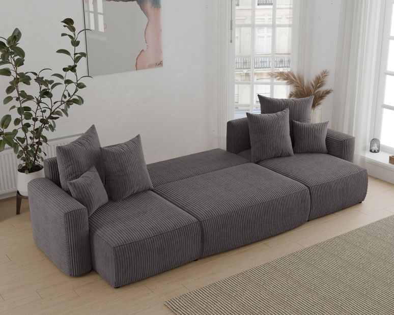 Kutna garnitura Denia U (sivocrna)