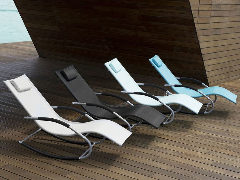 Șezlong pentru grădină Carro (negru)