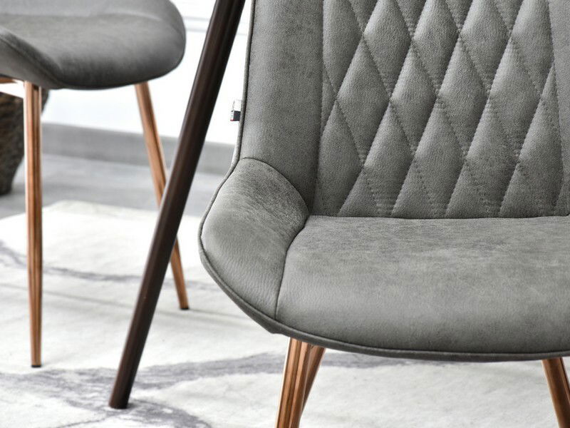 Stolička Aron (sivá + medená)