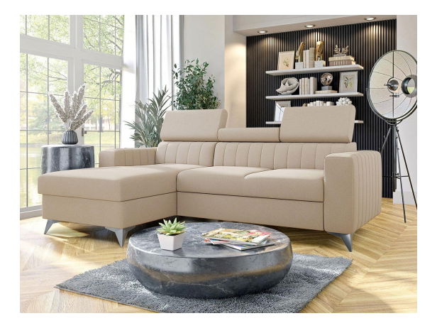 Rohová sedačka Levioseno (L) (krémová) *výpredaj